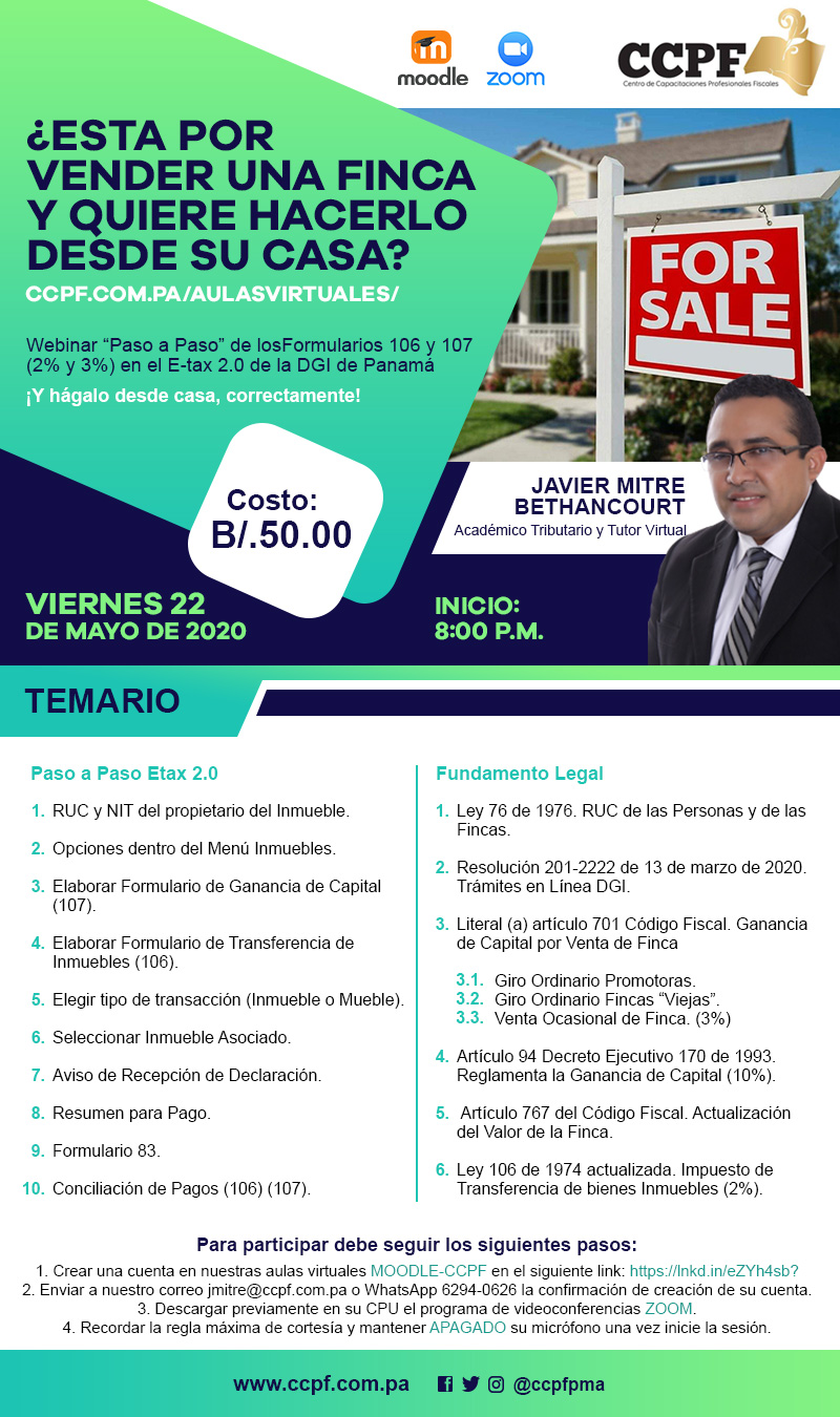 “Paso a Paso” de los Formularios 106 y 107 (2% y 3%) en el E-tax 2.0 de la DGI de Panamá